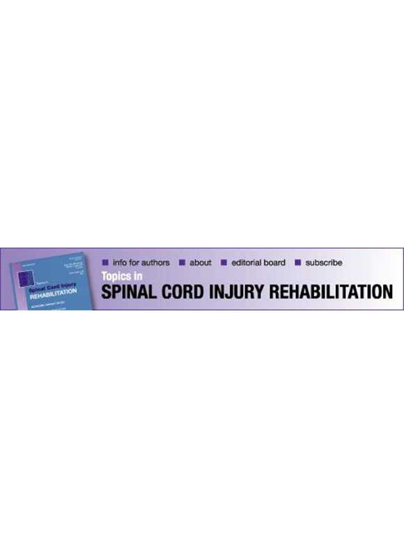 Topics In Spinal Cord Injury Rehabilitation中科院首页